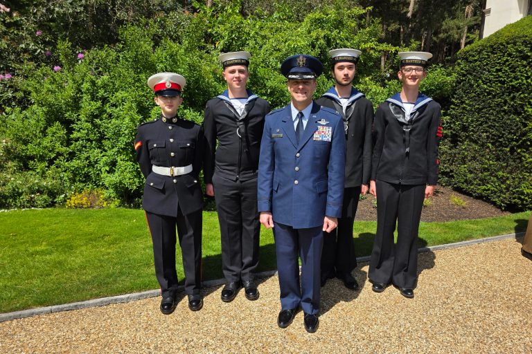 Woking Sea Cadets and Royal Marines Cadets at US Memorial Day Ceremony