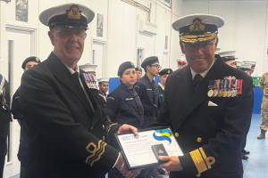 Lt Cdr Roger Daniels RN Awarded Sixth Clasp Medal