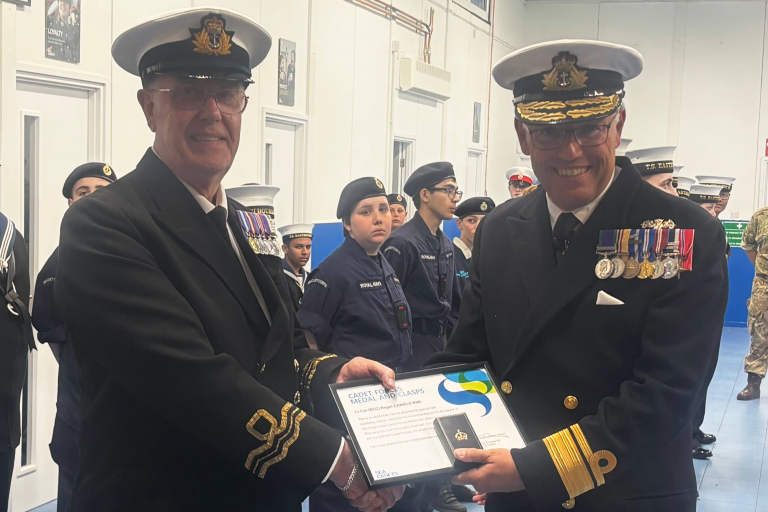 Lt Cdr Roger Daniels RN Awarded Sixth Clasp Medal